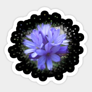 blue flowers, flower, blooms, splash, nature Sticker